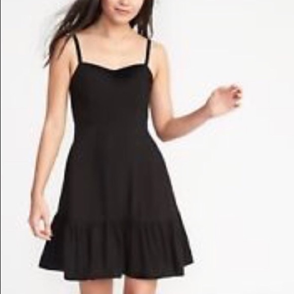 Old Navy Fit and Flare Dress Black - Picture 2 of 3